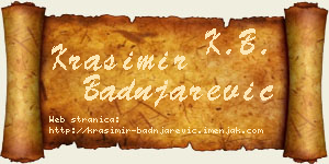 Krasimir Badnjarević vizit kartica